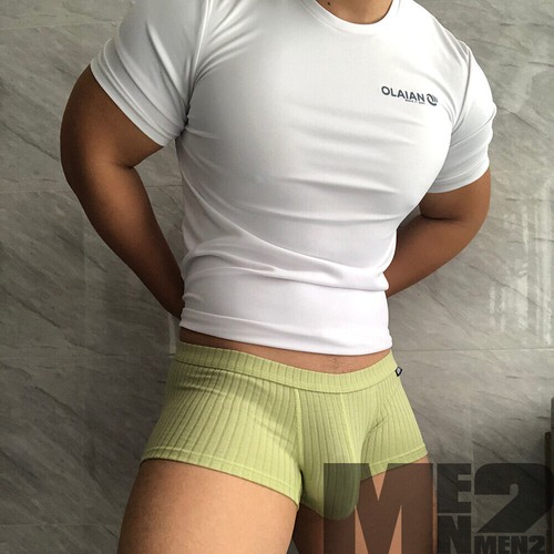 Sexy Herren Unterwäsche niedrige Taille Slips U Etui Boxershorts gestreifte Shorts Unterhose - Bild 3 von 15