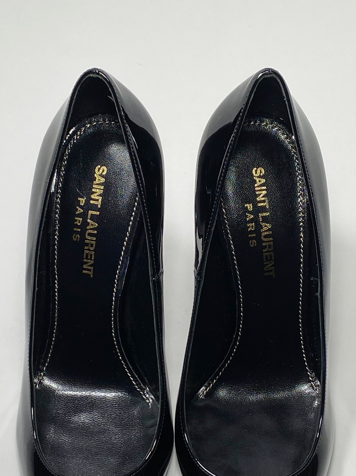 Décolleté in pelle verniciata Saint Laurent Opyum punta da $1390 taglia 36 5