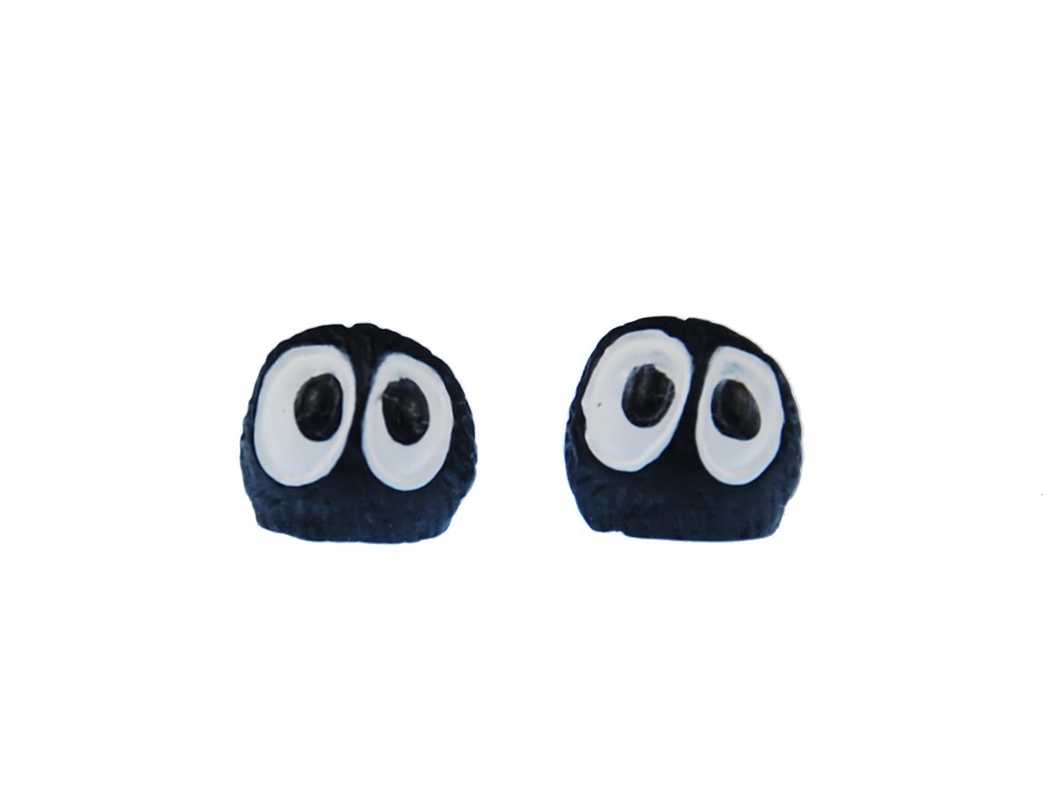 Black and White Eye Stud Earrings by Miniblings  -image