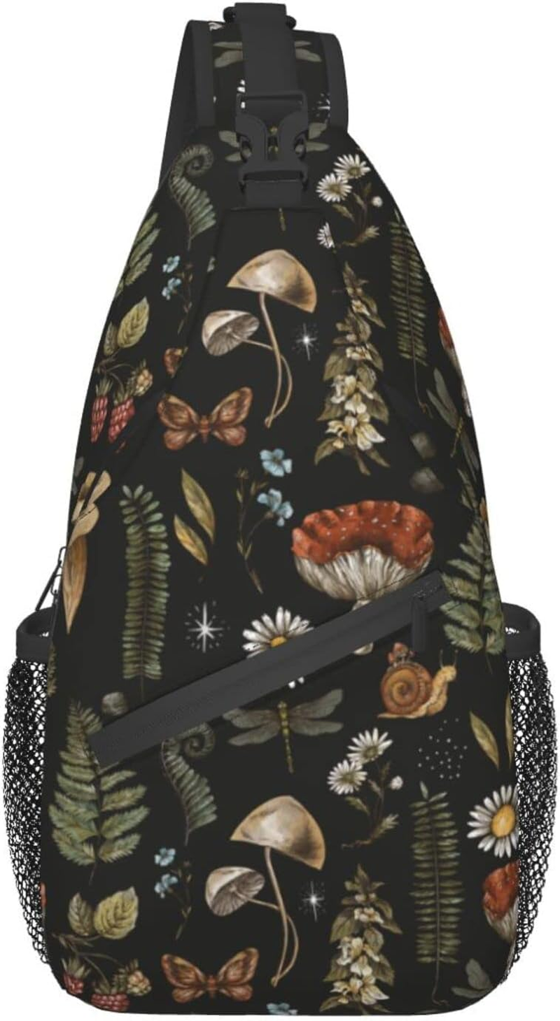 Vintage Sport Sling Bag for Baseball Hiking Travel Crossbody Backpack