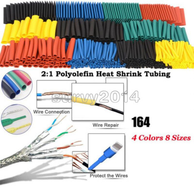 164PCS Polyolefin Heat Shrink Tubing Insulated Sleeve Wire Cable - Foto 2