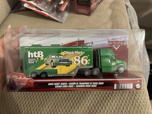 Disney Pixar CARS CHICK HICKS HAULER 1:55 TRUCK RARE VHTF SEMI TRAILER #86
