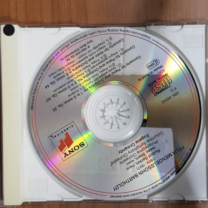 SERKIN / STERN / ORMANDY Mendelssohn Piano Concerto 1 & 2  EX/EX(CD) - Bild 3 von 4