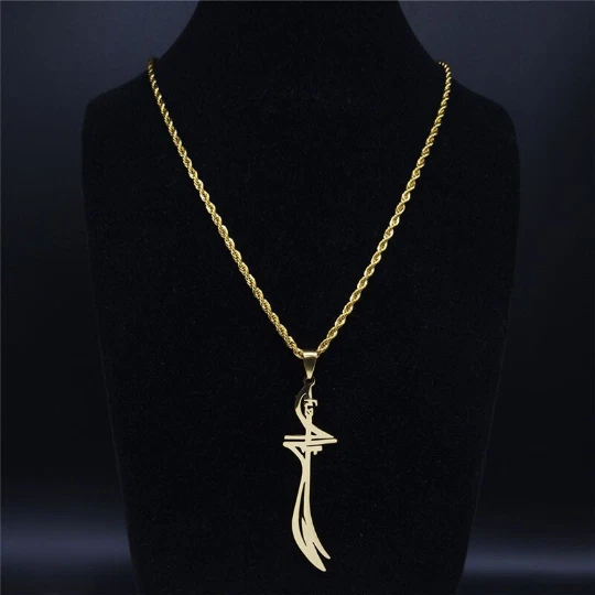 IMAM ALI A.S Zulfiqar Goldschwert Herren Edelstahl Anhänger islamische Halskette - Bild 3 von 4