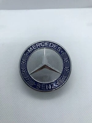 Logo Capot Mercedes Benz Bleu 57mm Emblème CLASSE C E CLK S Neuf