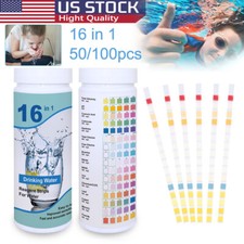 100/50PCS 16 in 1 Drinking Water Test Kit Strips Home Water Quality Test for Tap