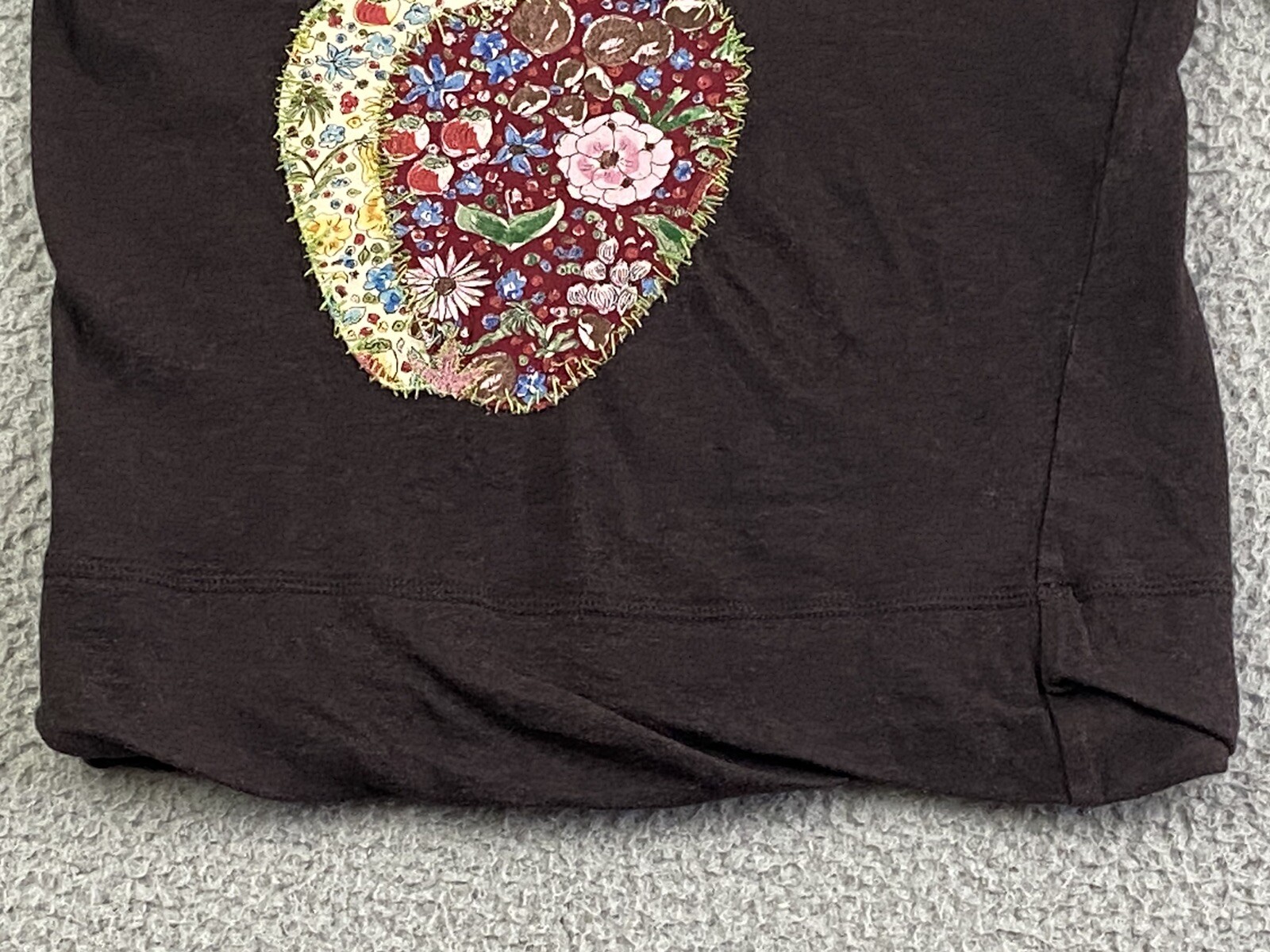 Moschino Cheap and Chic Top Sweater Embroidery Apple Art Angora Vtg 80 90 42/8