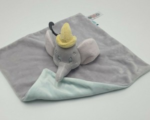 26 Doudou Flat Elephant Dumbo Hat Grey Blue Yellow Primark Disney New Ebay
