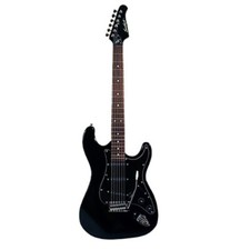 Sawtooth Es Series Electric Guitar, Maple Neck, Black W/ Black Pickguard