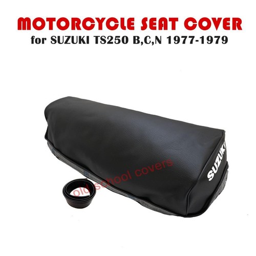 MOTORCYCLE SEAT COVER SUZUKI TS250 TS 250 B C N 19771979 WITH STRAP eBay