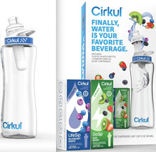 Cirkul 32oz Plastic Starter Kit with Navy Blue Lid