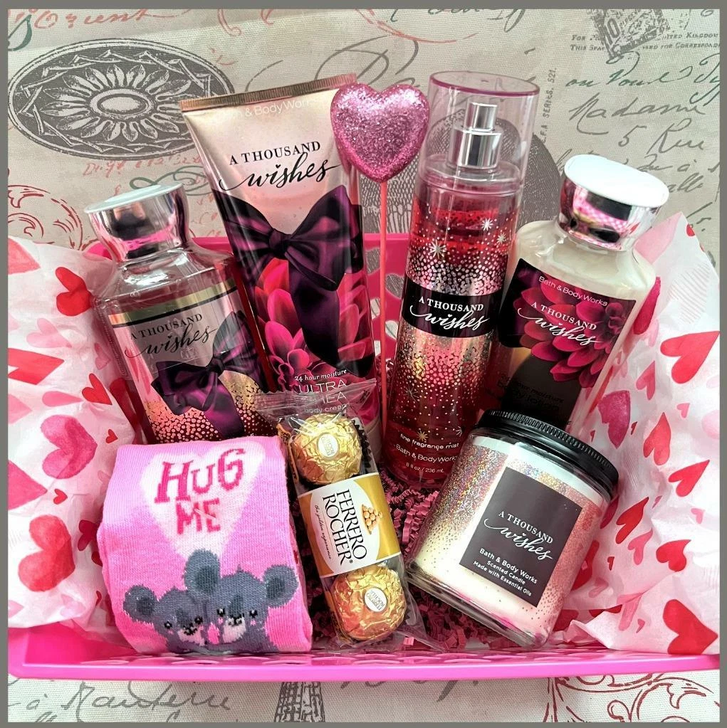 Bath & Body Works A THOUSAND WISHES Valentine's Day 7 Pc Gift Set Birthday Lot