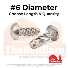 #6 304 Stainless Steel Round Head Type U Drive Screws (Choose Length & Qty)