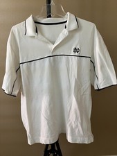 Notre Dame Irish Cutter  Buck Men's Polo Shirt  White NO SIZE TAG Measures XL