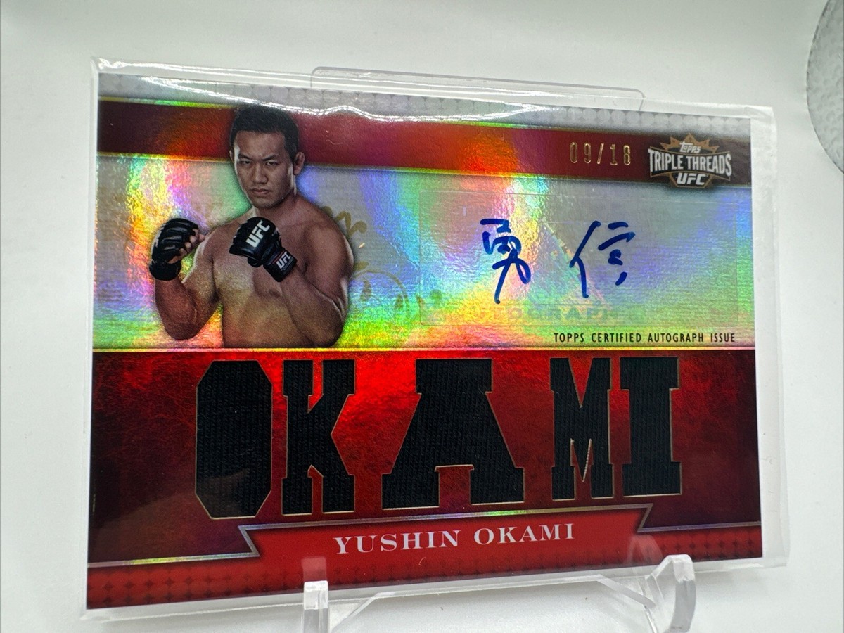 Yushin Okami 2012 Triple Threads Auto Relic 9/18 UFC - 611 Yushin Okami 2012 Triple Threads Auto Relic 9/18 UFC - 611