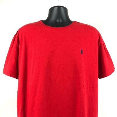 Vintage Polo Ralph Lauren Tee Red Single Stitch shirt size L | eBay