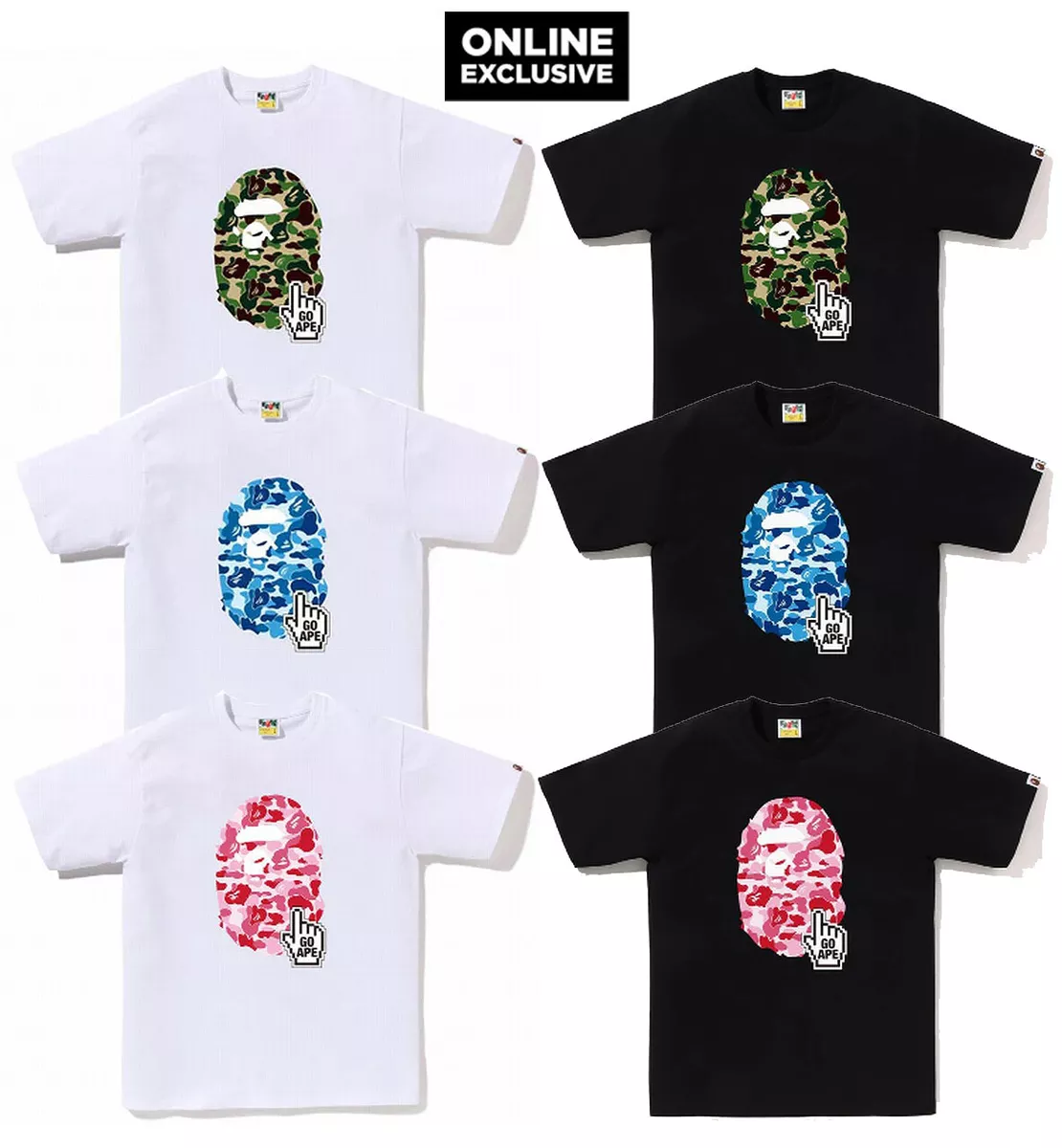 A BATHNIG APE Men's ONLINE EXCLUSIVE ABC CAMO BAPE ONLINE TEE