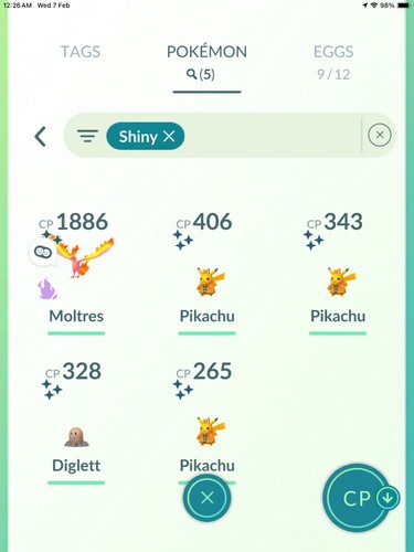 POKÉMON GO Shiny Moltres / 4 Shiny Event Pikachu - 第 3/4 張圖片