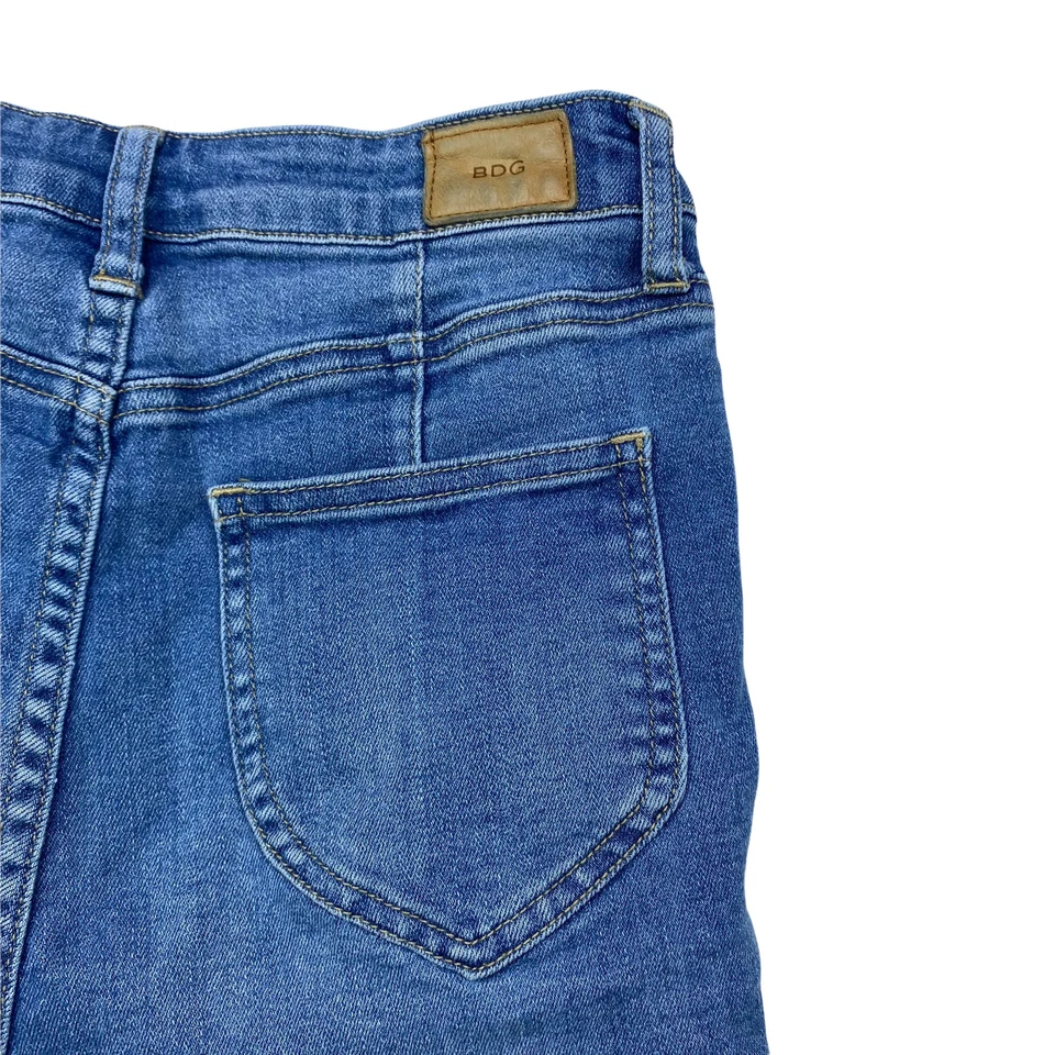 Pantalones Cortos de Jean BDG Super High Rise Spade Pin Up Para Mujer Talla 26 Denim Lavado Medio Foto 3 de 4