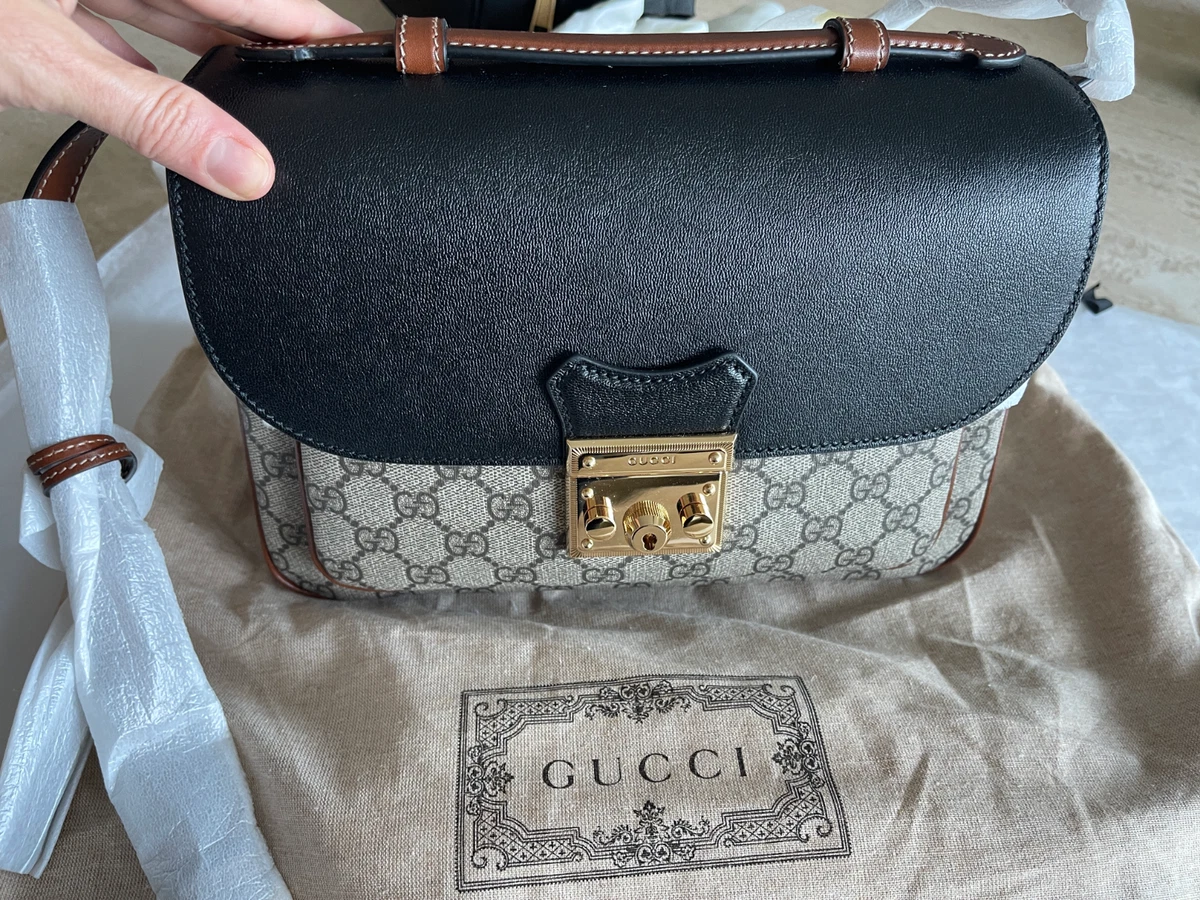 GUCCI Mini Padlock Gg Supreme Canvas Bag for Women