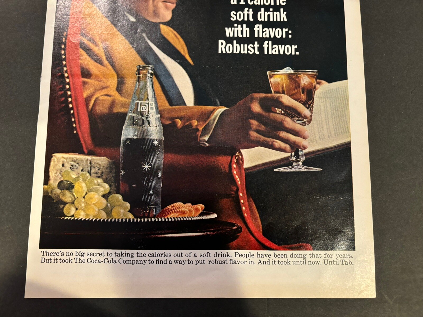 Vtg 1960s Tab Soft Drink AD, Coca Cola Company