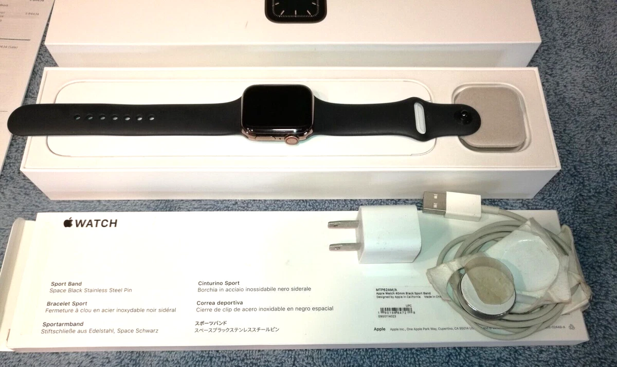 Bracelet acier Apple Watch (noir)