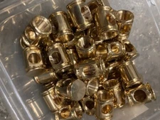 NEW METAL SOLID BRASS PARTS WHOLESALE LOT, USA MADE, 50 2 WAY ARMBACKS