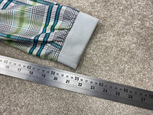 DC APPAREL DIVISION Bomber Jacket Grey Green Check Size L Pit-pit 23" - Picture 15 of 17