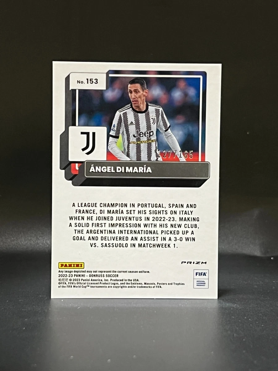 Angel Di Maria 2022-23 Panini Donruss Optic #153 Red Prizm SP 127/165 (Juventus)