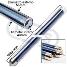 RICAMBIO 10 TUBI SOTTOVUOTO 1800/58 PANNELLO SOLARE TERMICO TUBO  SOLARI TERMICI