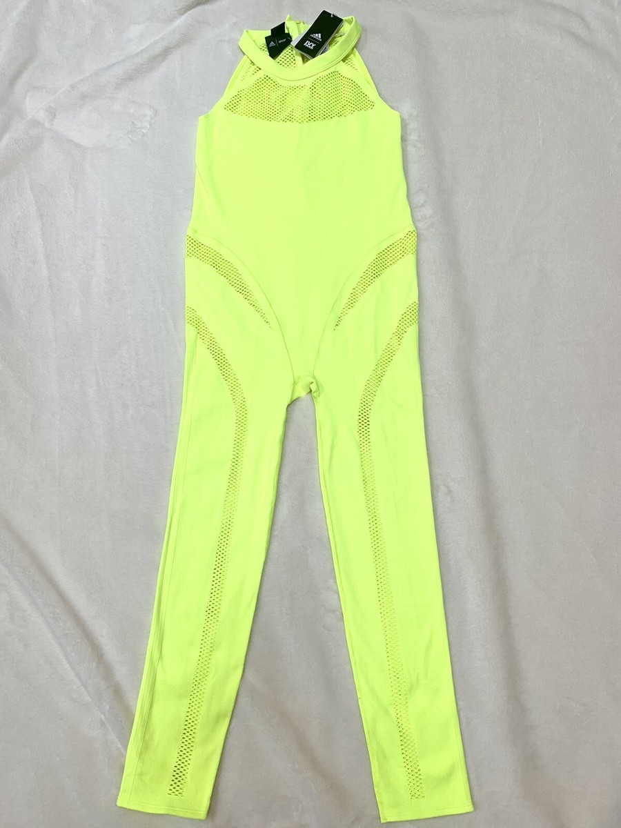 IVY Park Beyoncé x Adidas Mesh Knit Catsuit Solar Yellow Sz