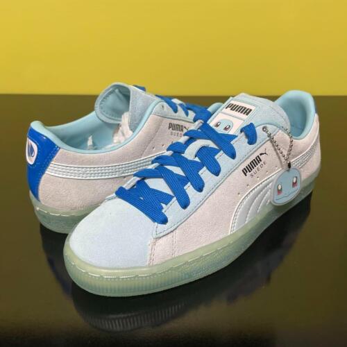 PUMA x POKEMON Collaboration 2022 Sneakers Suede Squirtle Blue 23.5cm No Box New - Picture 1 of 5