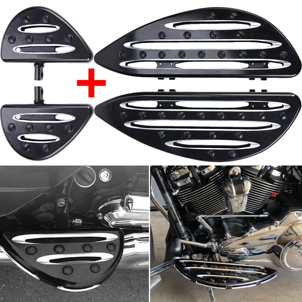 FRONT + REAR FOOTBOARDS FLOORBOARDS BOARDS FOR HARLEY TOURING ROAD KING GLIDE - Image 2 of 4