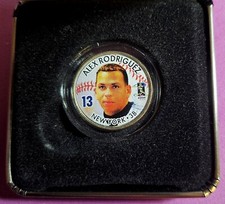 2001 New York State Quarter Colorized Alex Rodriguez Obverse in Case #I3589