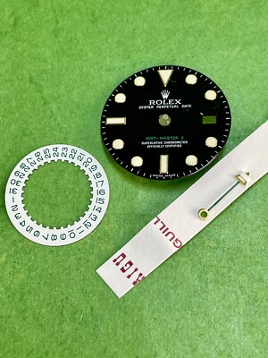 Authentisches ROLEX 116718 GMT MASTER II STICK Zifferblatt GRÜNER Zeiger / Si...