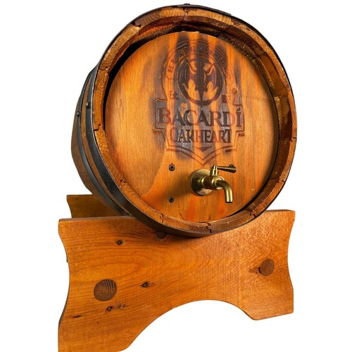 2012 Bacardi Oakheart Oak Barrel Dispenser: Original, Limited Edition Bar Tap