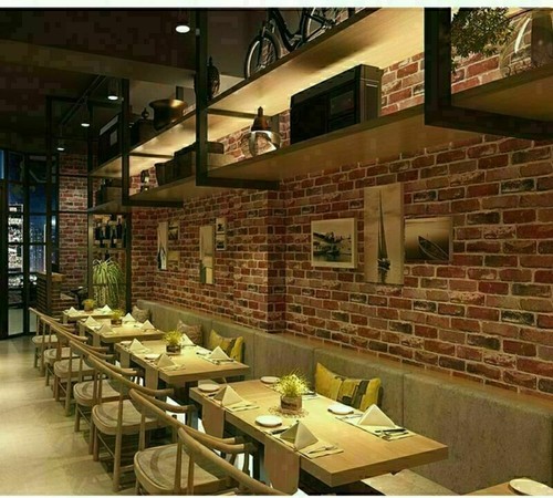 9.5M Brick Stone Wall Paper Roll 3D Rustic Textured Vintage Vinyl Wallpaper Red - Picture 5 of 11