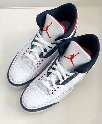 Air Jordan 3 Retro Se Fire Red Denim Size Us 11 Nike Air Deadstock Ebay