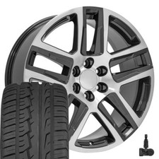 5913 Gunmetal 22 Inch Wheels 28545 Tires Tpms Fit Cadillac Gmc Chevy