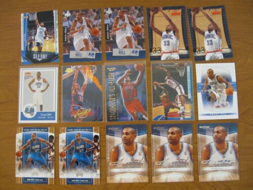Lot of (15) GRANT HILL 1995-96, 2003-2005 cards Pistons Magic, Insert UD Fleer - Picture 1 of 6