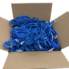 50x 3', 6', 10', Mixed CAT5e Cat6 Blue Ethernet Network Patch Cables Lot 
