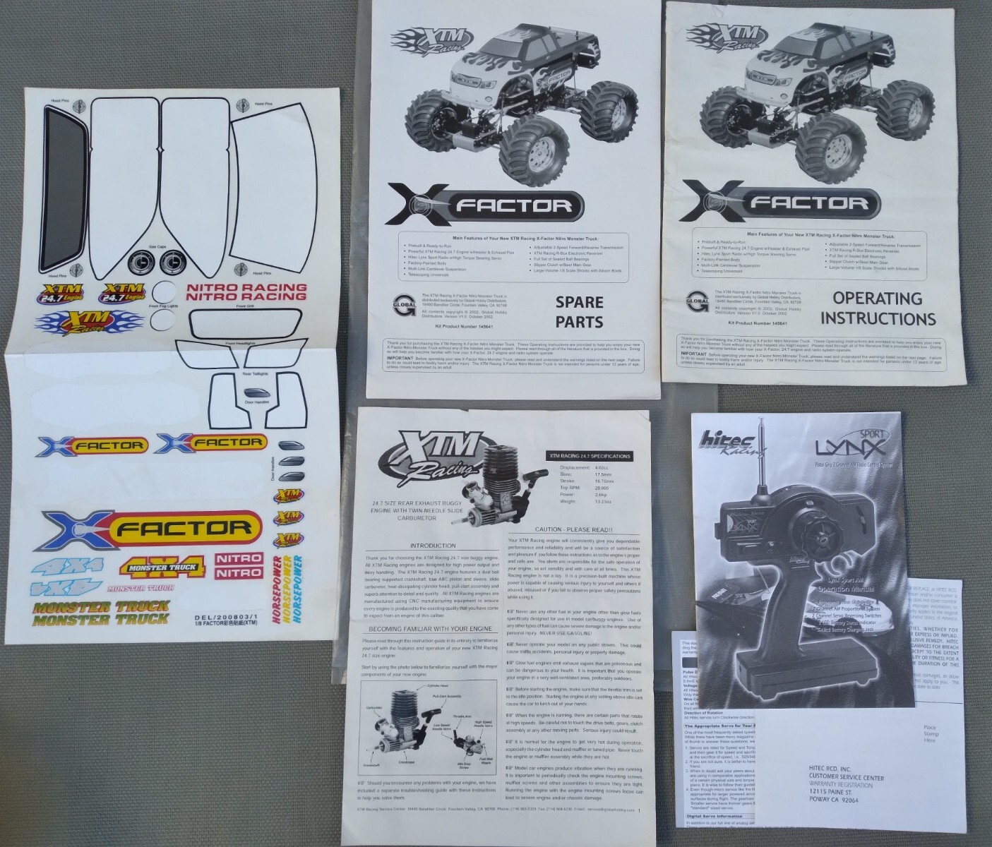 XTM Racing X Factor 18 Nitro Monster RC Truck w/ XTM 24.7 Motor & Hitec Radio eBay