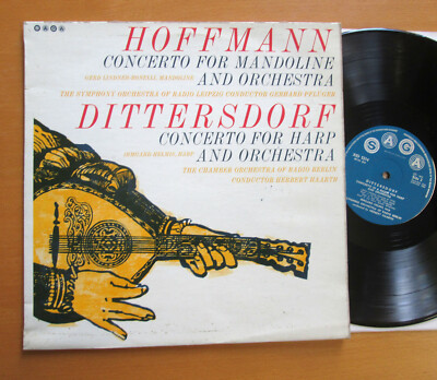 XID 5214 Hoffmann Mandolin Concerto Dittersdorf Harp Concerto SAGA Mono NM/VG