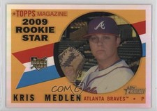 2009 Topps Heritage Chrome Refractor 203/560 Kris Medlen #CHR188 1dm4