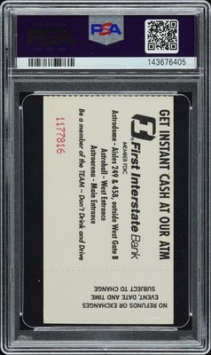 TICKET STUB PSA 1995 Selena A Tribute To Selena May 29 Astrodome