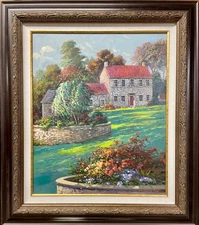 Robert Lui "Spring in Middleburg"  Signed Framed Original Oil  Colonial  Art