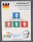 MayfairStamps Germany FDC 1969 Dr. Konrad Adenauer Statesman Souvenir Sheet Firs
