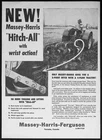 1955 Canadian Massey-Harris-Ferguson ad MH 33 & MH 44 Tractors 3-point Hitch