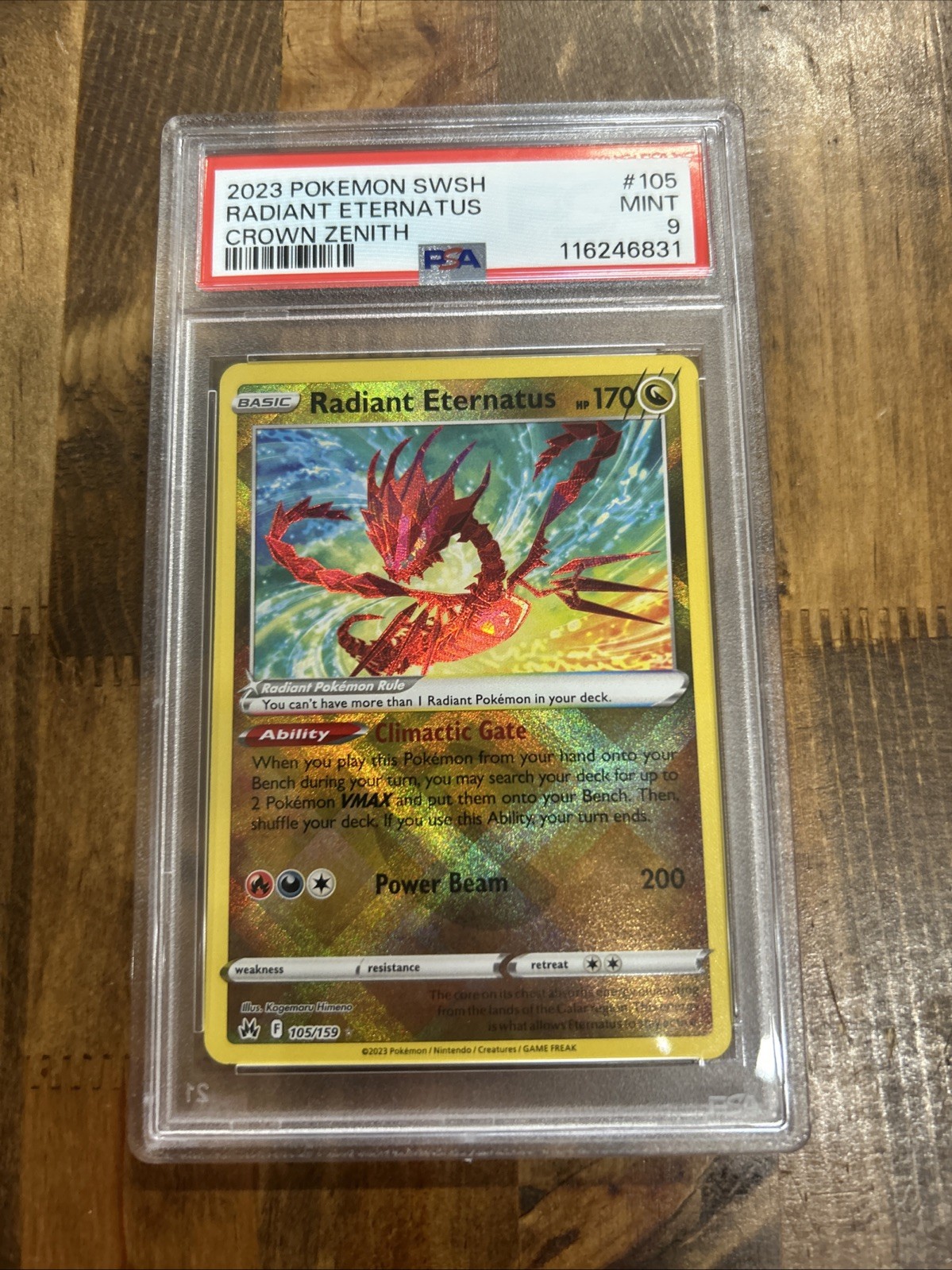 Graded PSA 9 2023 Pokemon Swsh Radiant Eternatus Crown Zenith #105