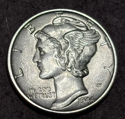 1944-P  Mercury Dime - BU Uncirculated - 90% Silver